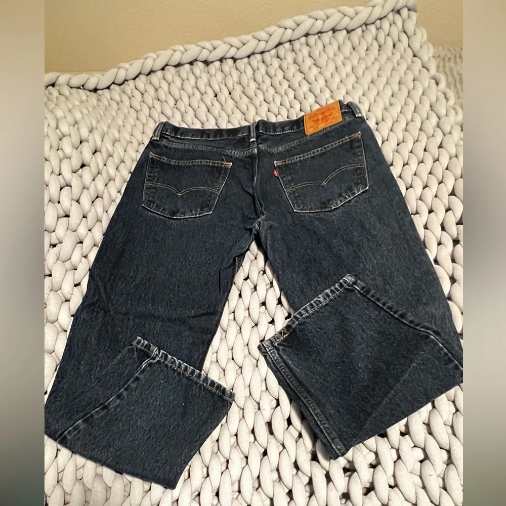 Levi's Classic Blue Jeans with Gold Stitching
